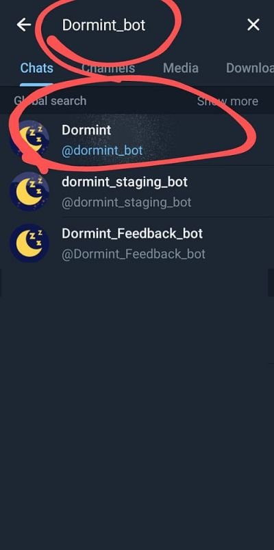 Dormint Search On Telegram